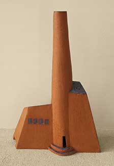 Rode schoorsteen van Janneke Makkink