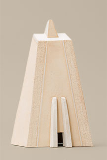 3 vierkante schoorstenen van Janneke Makkink